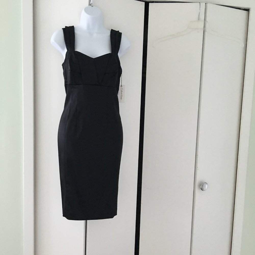 Classic Sexy Calvin Klein Satin Cocktail Dress - NEW WITH TAGS